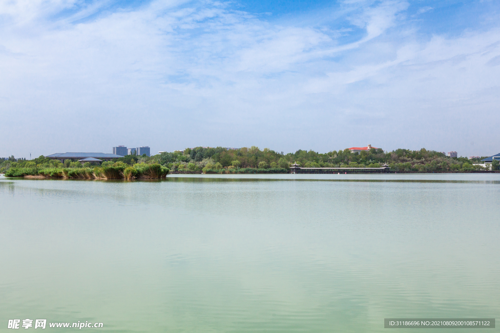 阅海湾水上公园 公园湖景