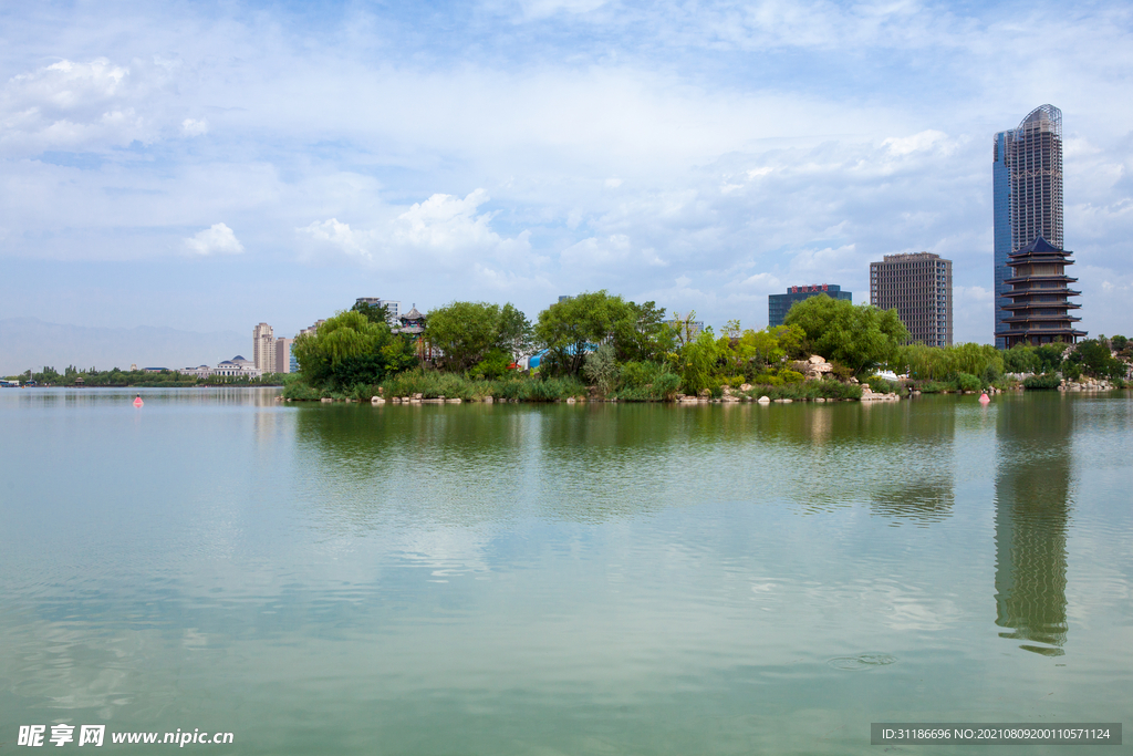 阅海湾水上公园 公园湖景