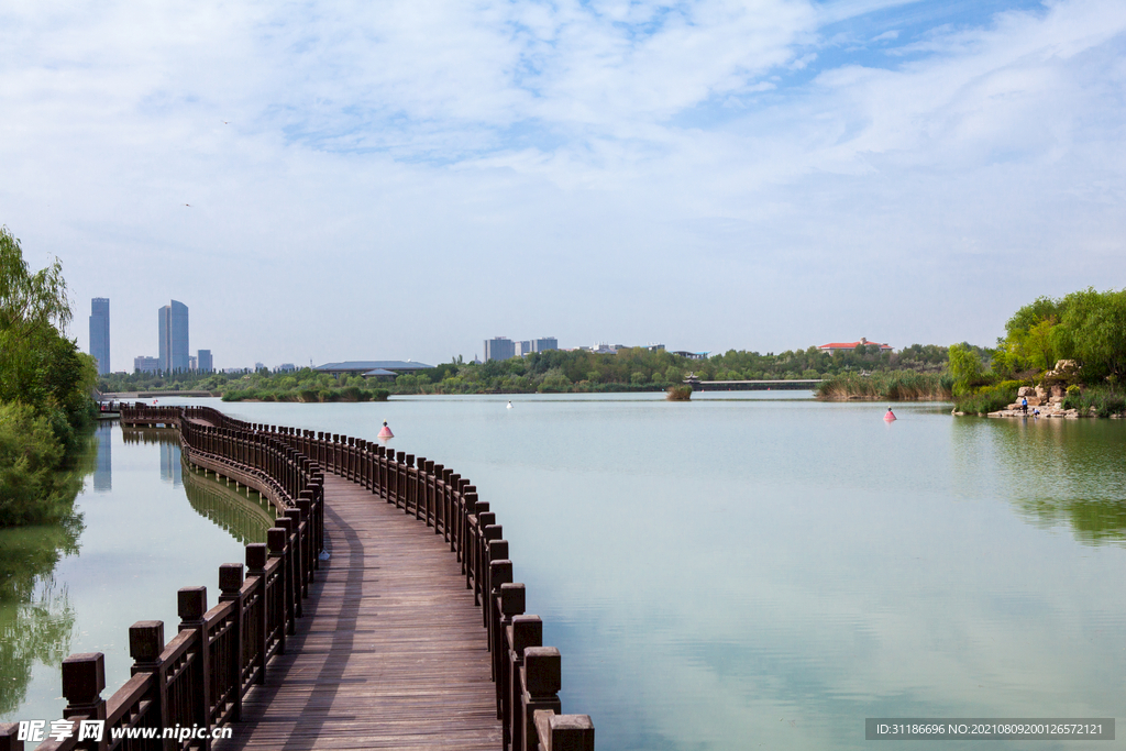 阅海湾水上公园 公园湖景