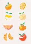 水果蔬菜手绘插画图片 