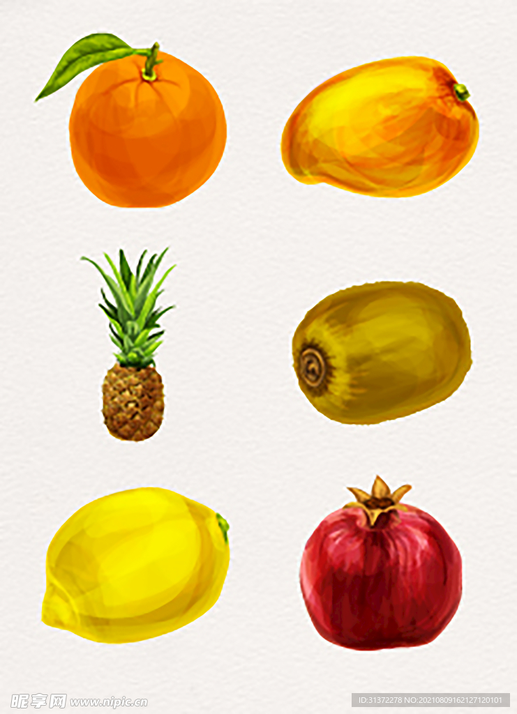   水果蔬菜手绘插画图片 