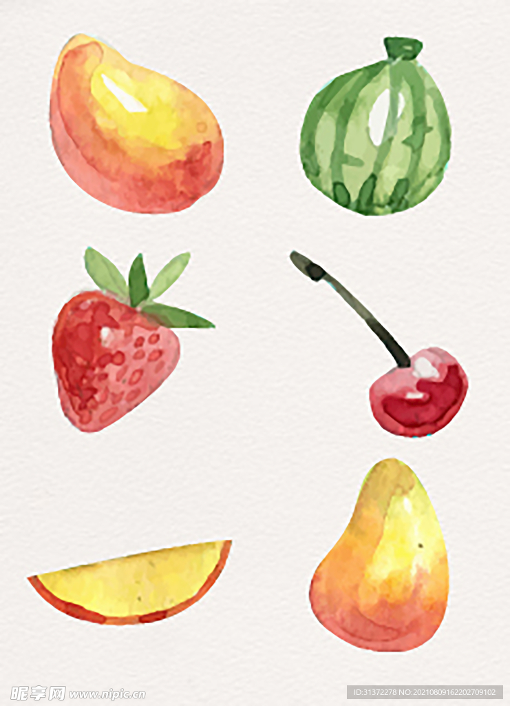 水果蔬菜手绘插画图片