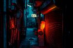 赛博朋克风格日本街头夜景