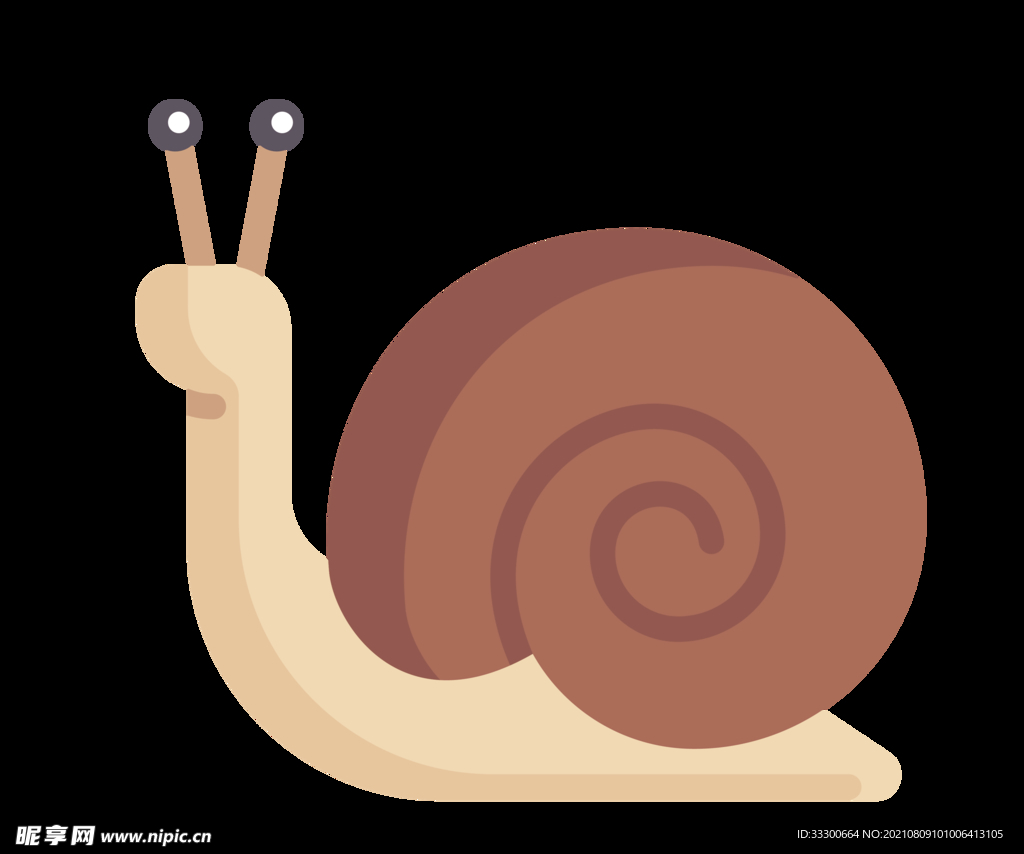 一只蜗牛 小动物   插图
