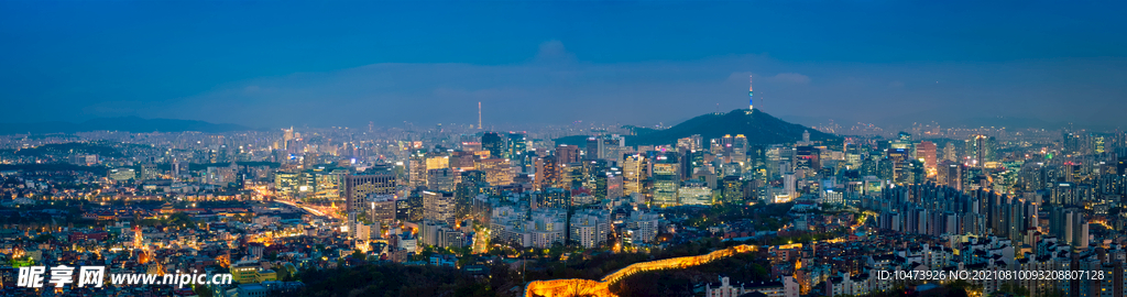 首尔市中心城市景观