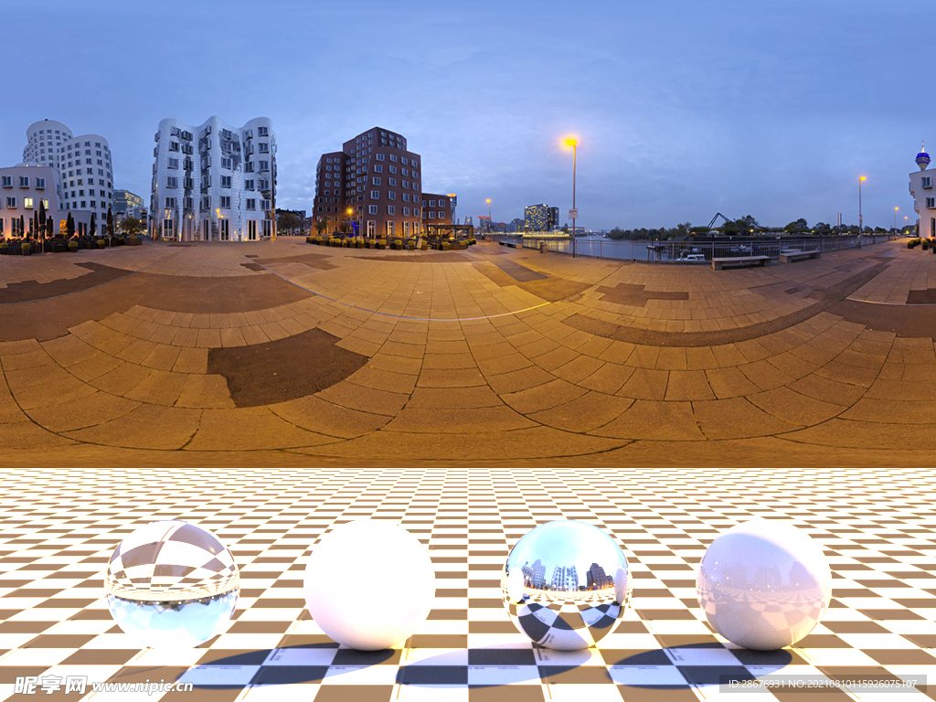 C4D城市街道贴图HDR贴图