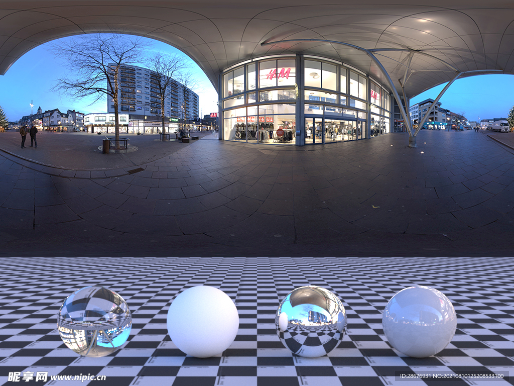 C4D城市街道贴图HDR贴图