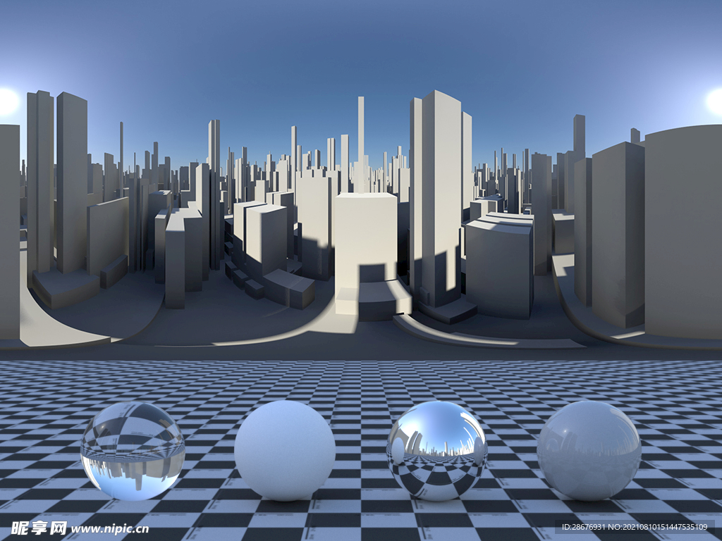 C4D城市街道贴图HDR贴图