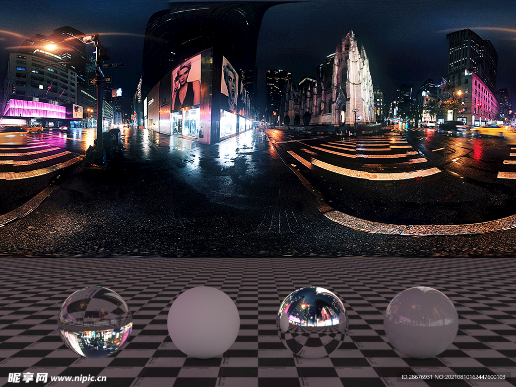C4D城市夜景贴图HDR贴图