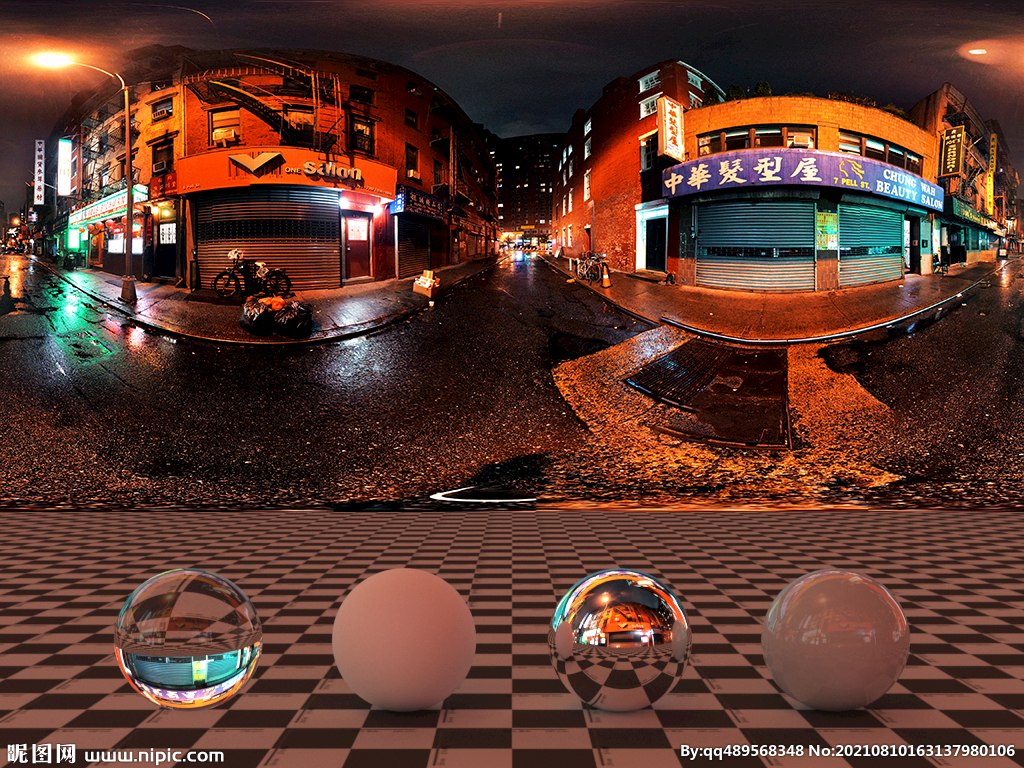 C4D城市夜景贴图HDR贴图