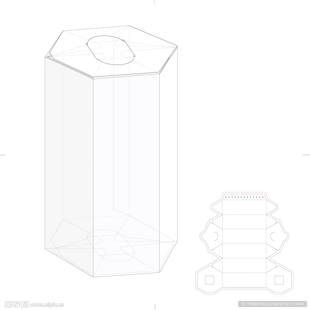 包装盒刀模图