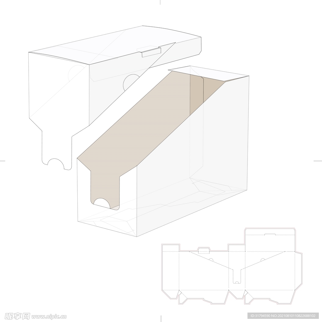包装盒刀模图