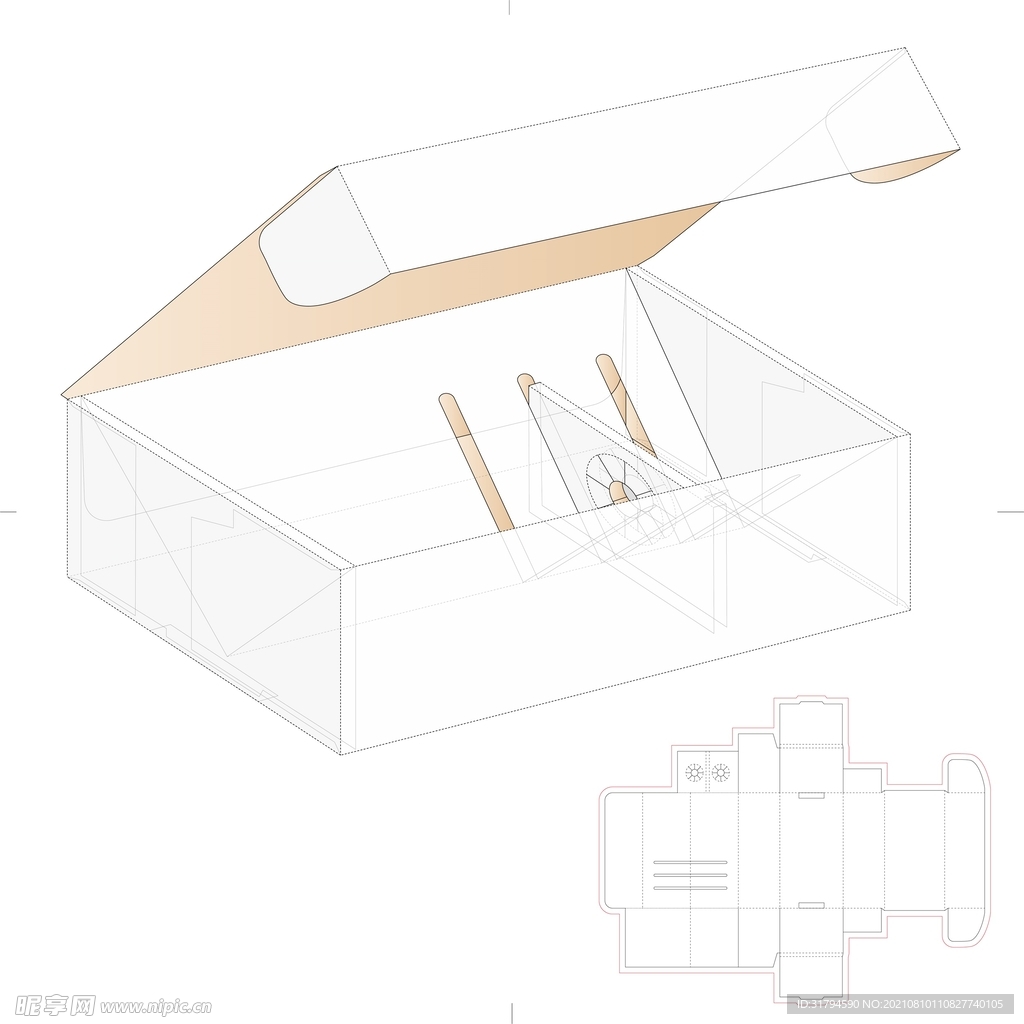 包装盒刀模图