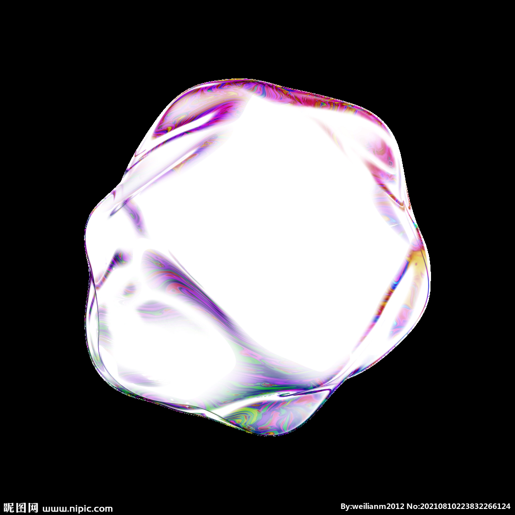 高级炫彩透明泡泡素材