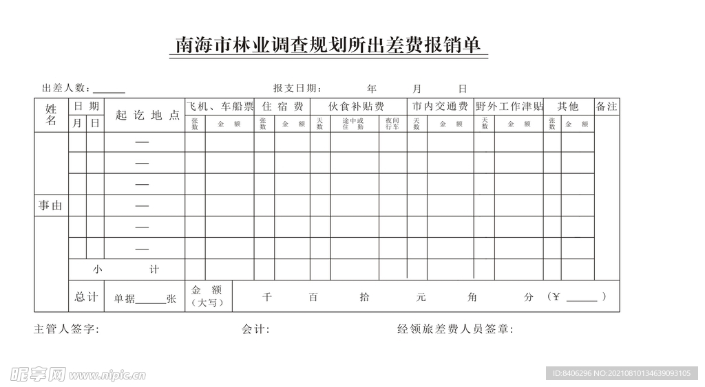 出差报销单