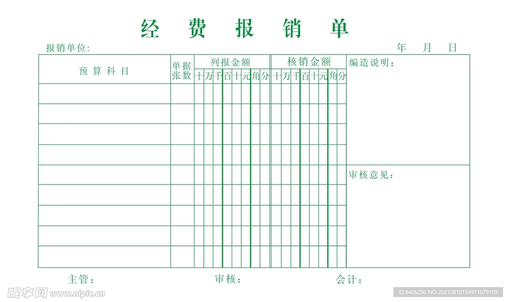 出差报销单据