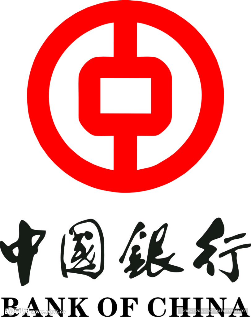 中国银行 logo 矢量图