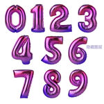 紫色气球数字