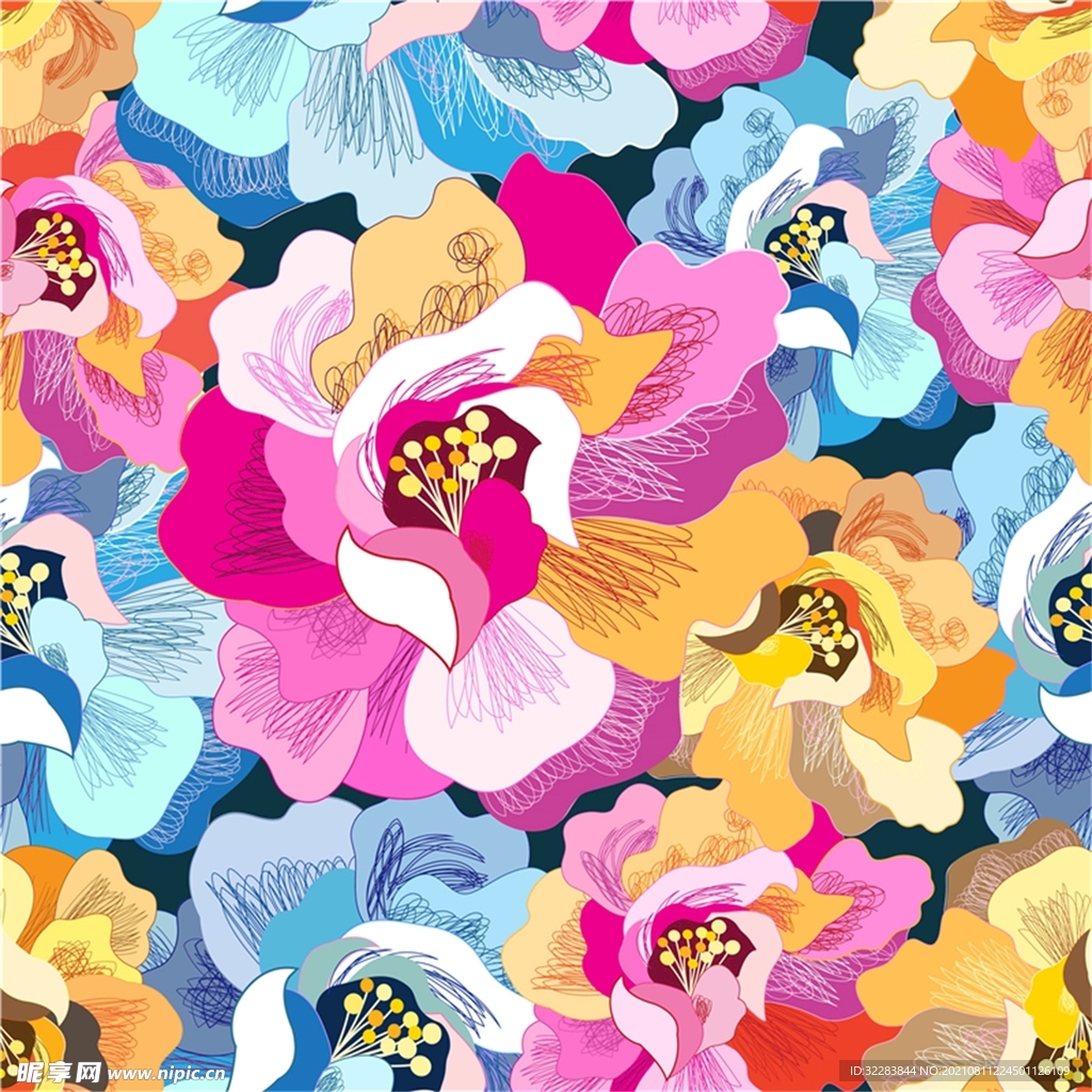 无缝花纹