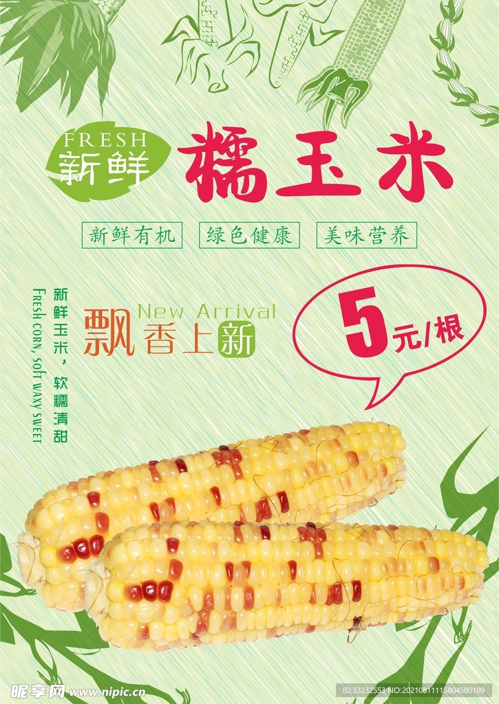 新鲜糯玉米 