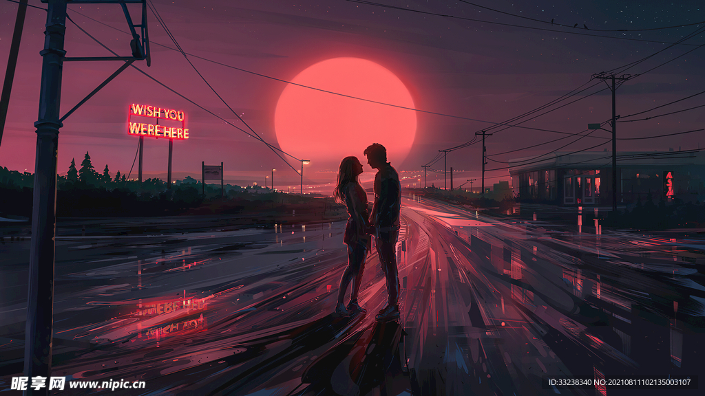 恋人夜景壁纸