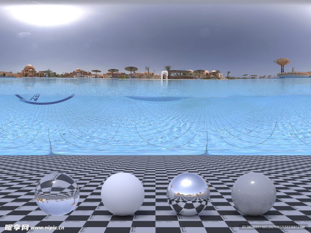 HDR贴图C4D泳池背景
