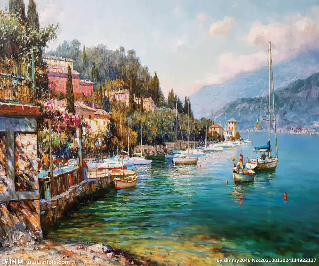 欧式田园风景油画