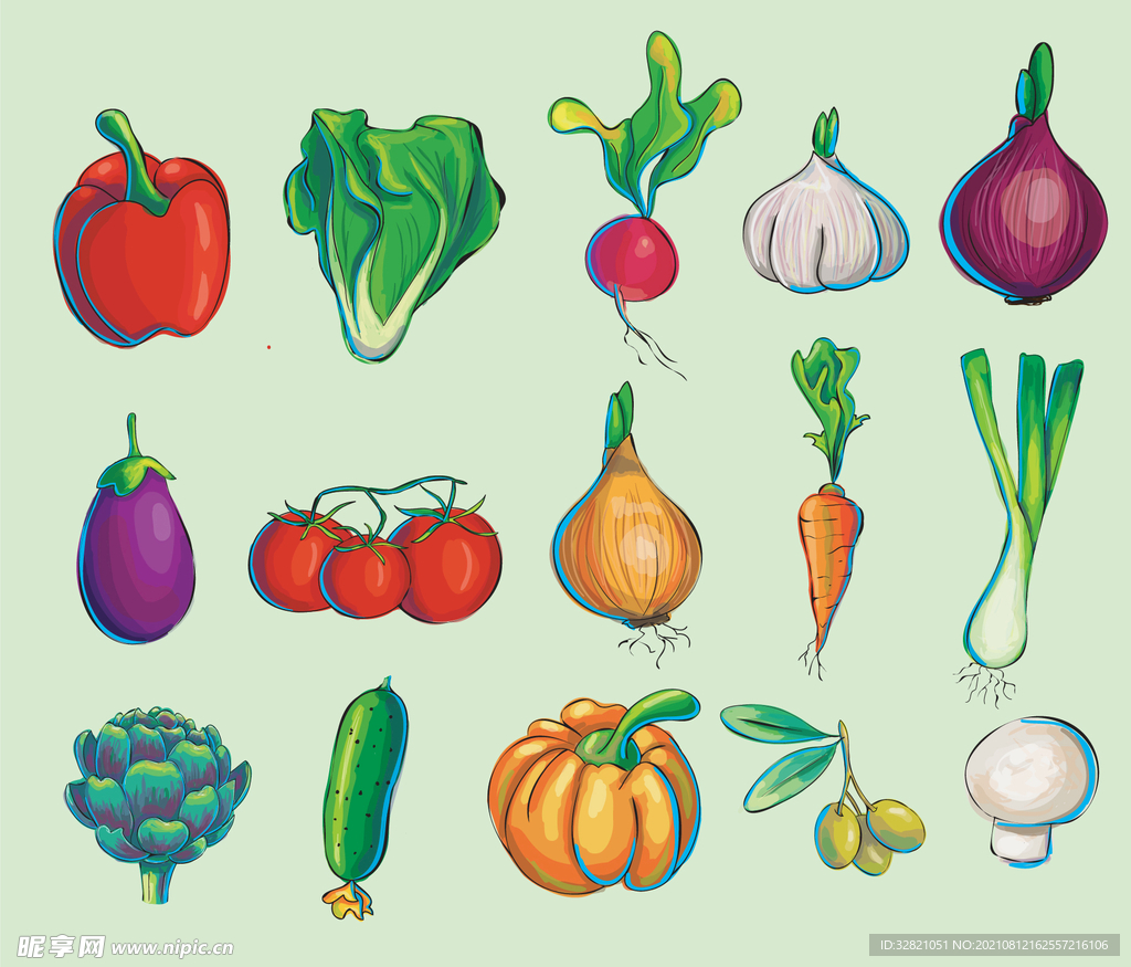 蔬菜手绘