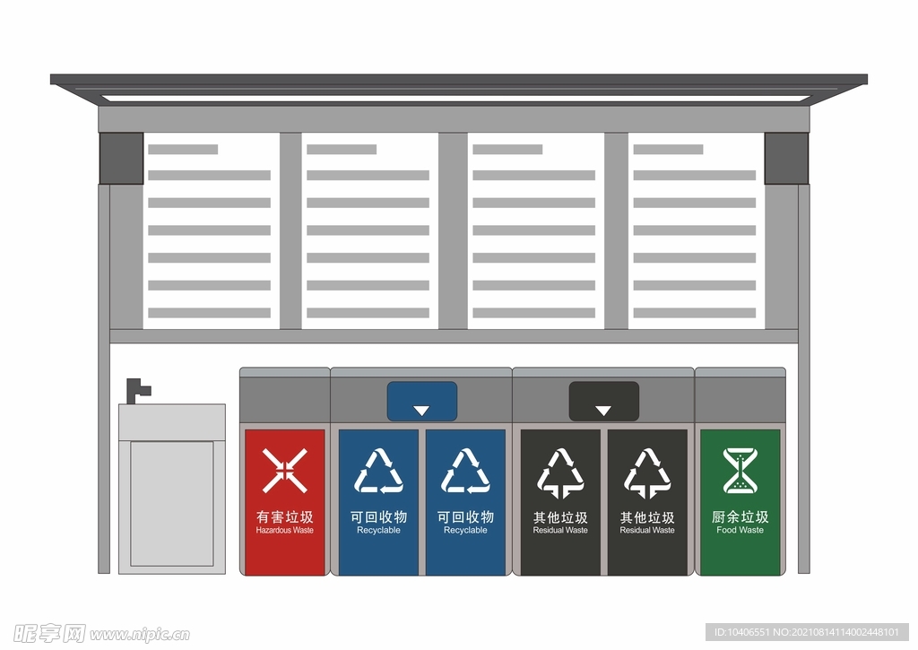 垃圾分类集中投放点宣传栏