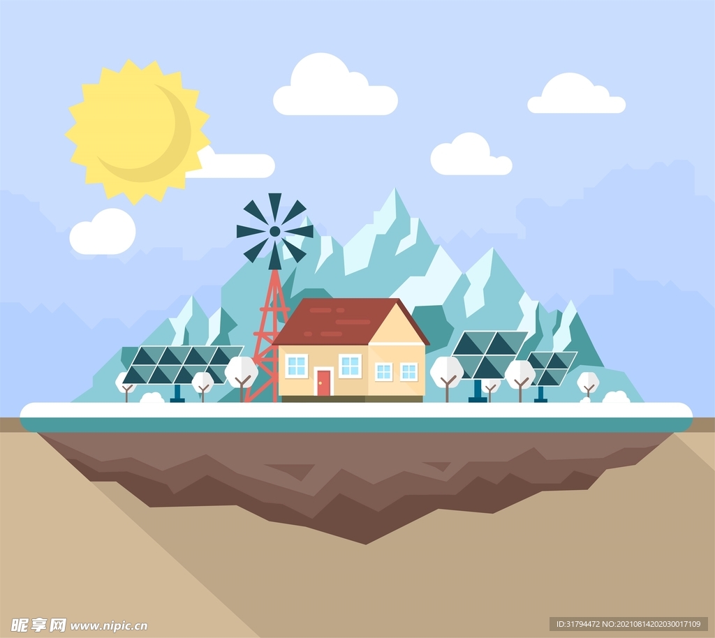 扁平风景