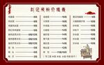 中国风复古粉店价目表