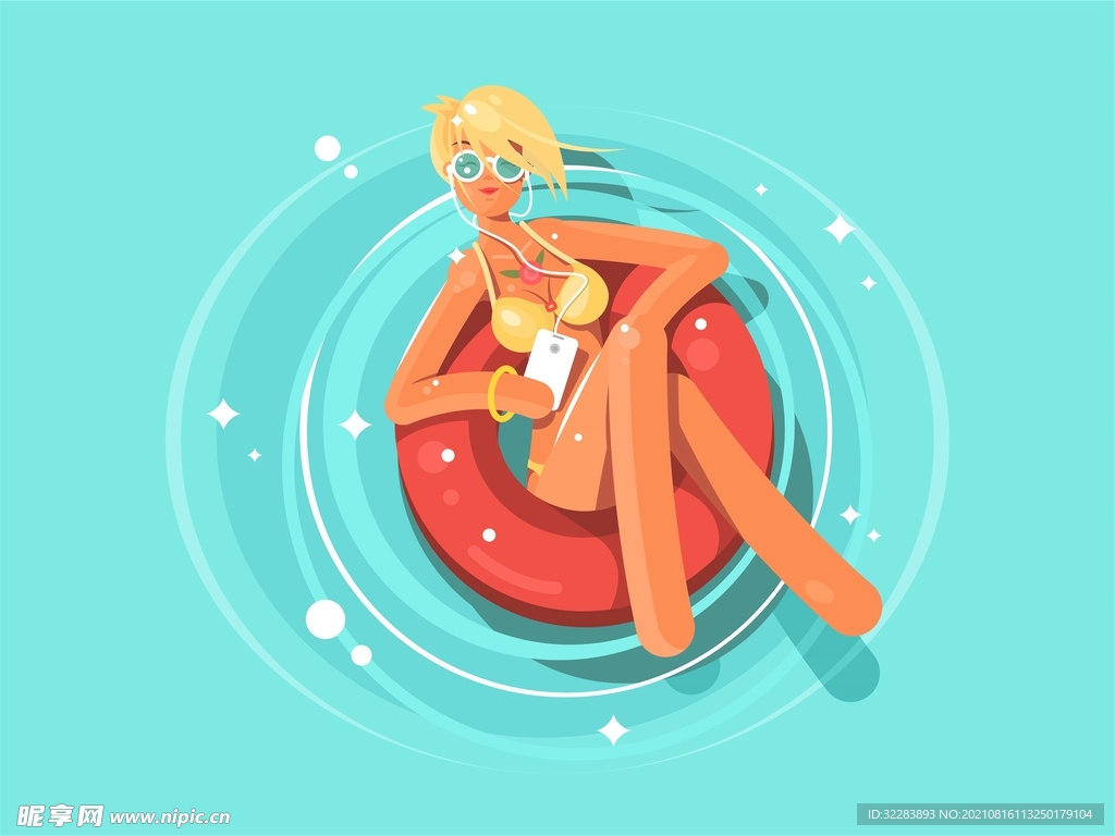 休闲人物插画