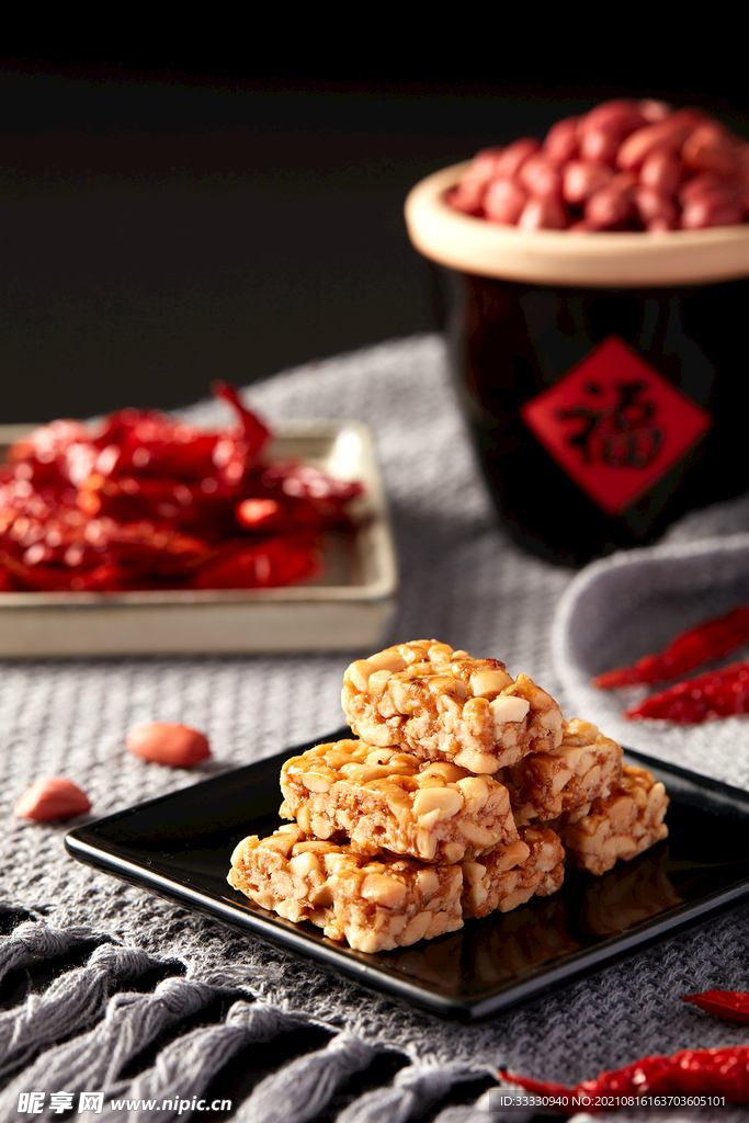 花生酥摄影图