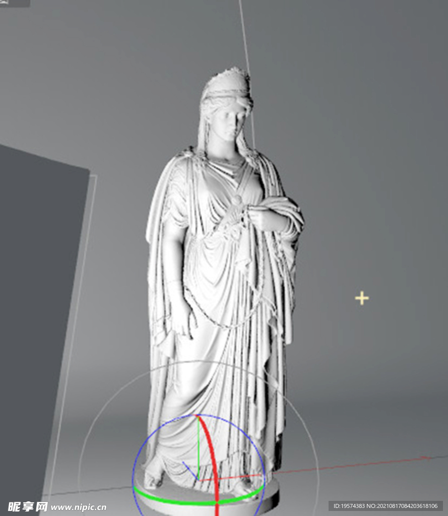 C4D模型女神像雕塑石膏雕像