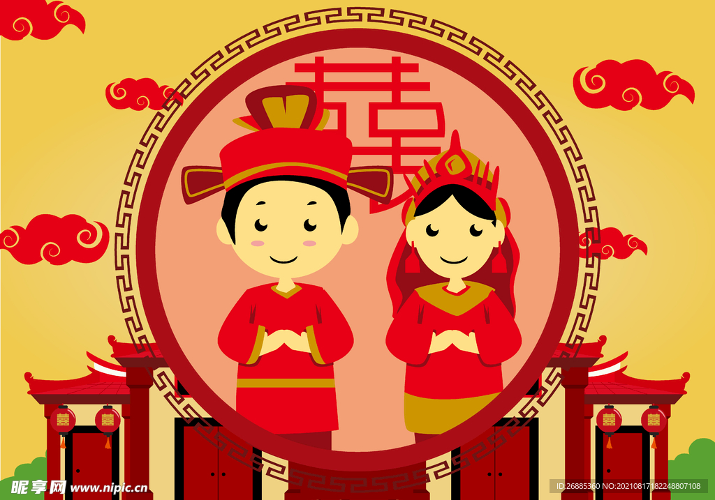 中国婚礼的插图