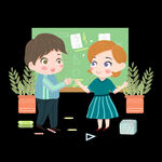  学生上课交流