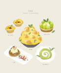 手绘韩式美食海报图片 
