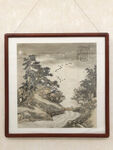 镜框山水画 