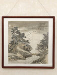 镜框山水画 实拍