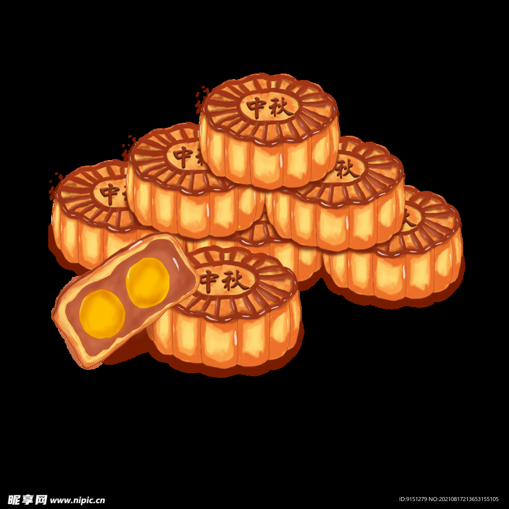矢量月饼