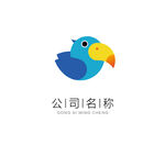 鹦鹉 logo 卡通形象设计