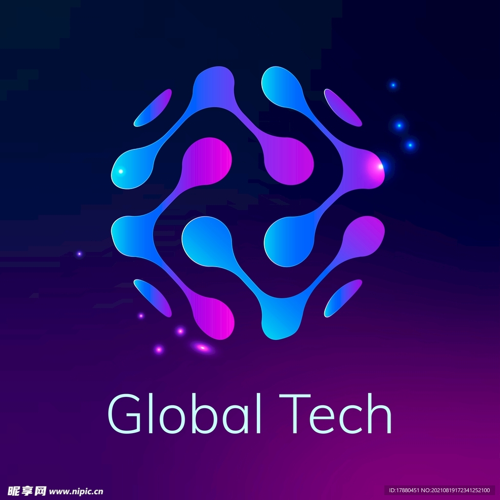 全球科技抽象标志