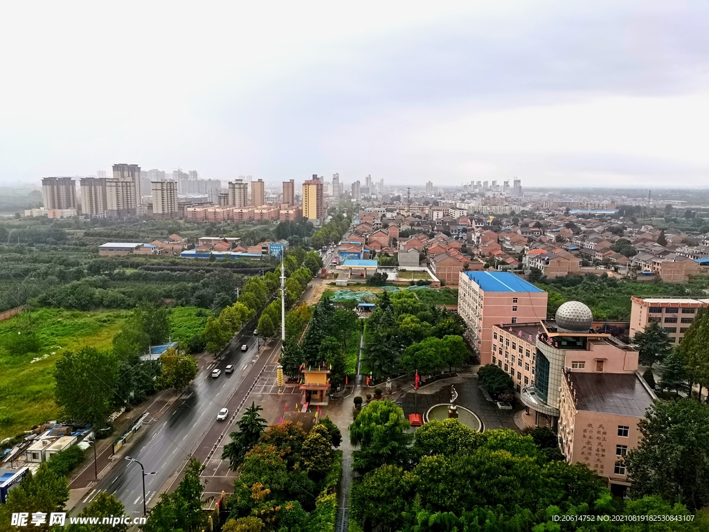 俯瞰城市风景