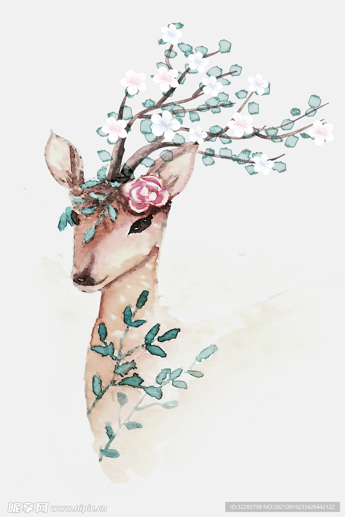 梅花鹿装饰画