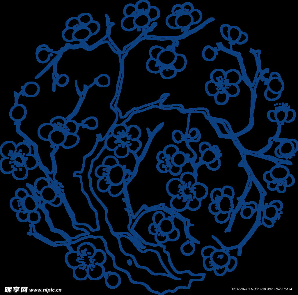 中国风古典青花瓷图案