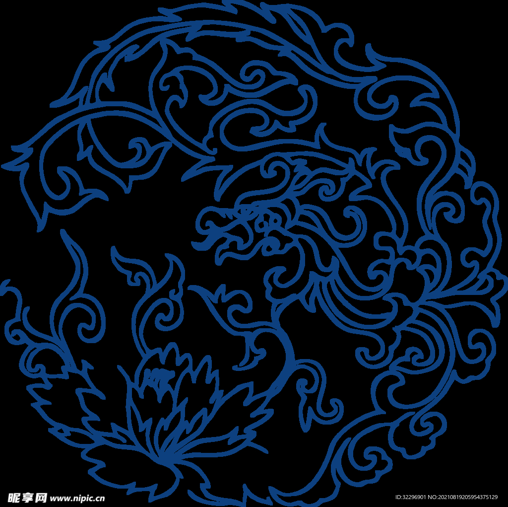 中国风古典青花瓷图案