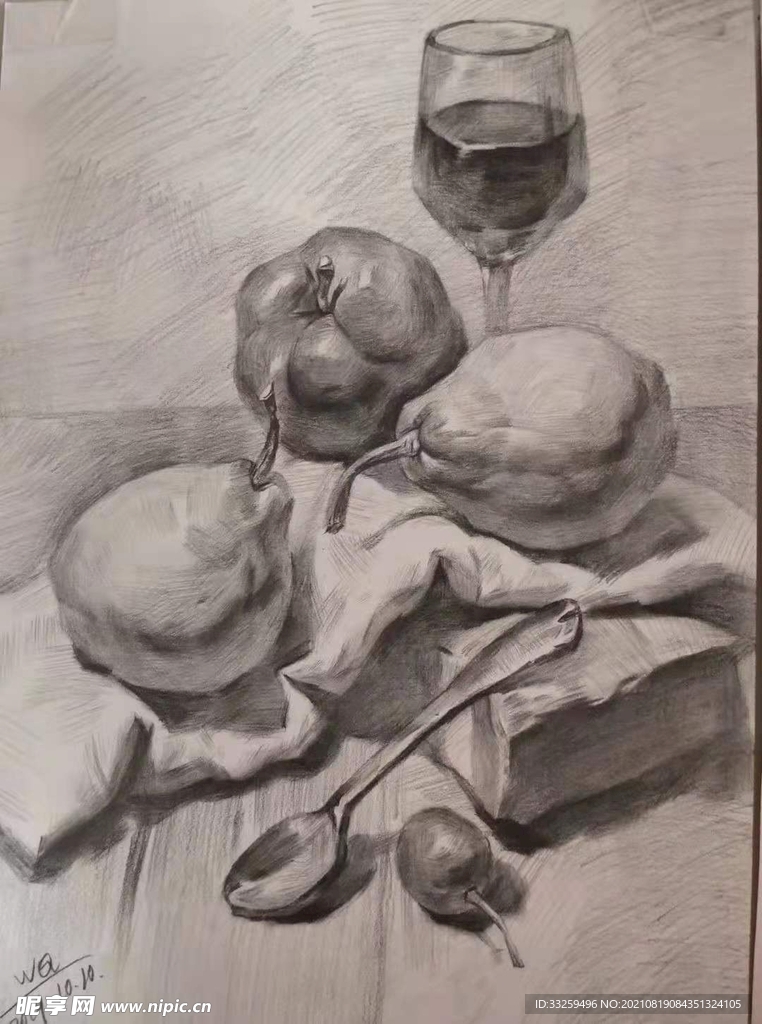 素描静物临摹