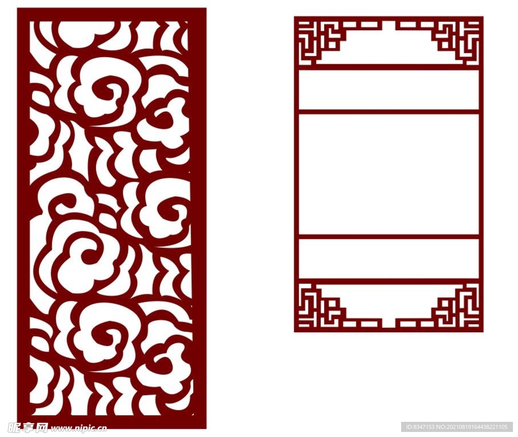 家居隔断 中式花纹