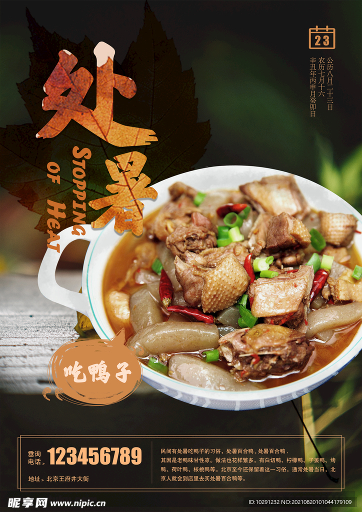 处暑节气 吃鸭子