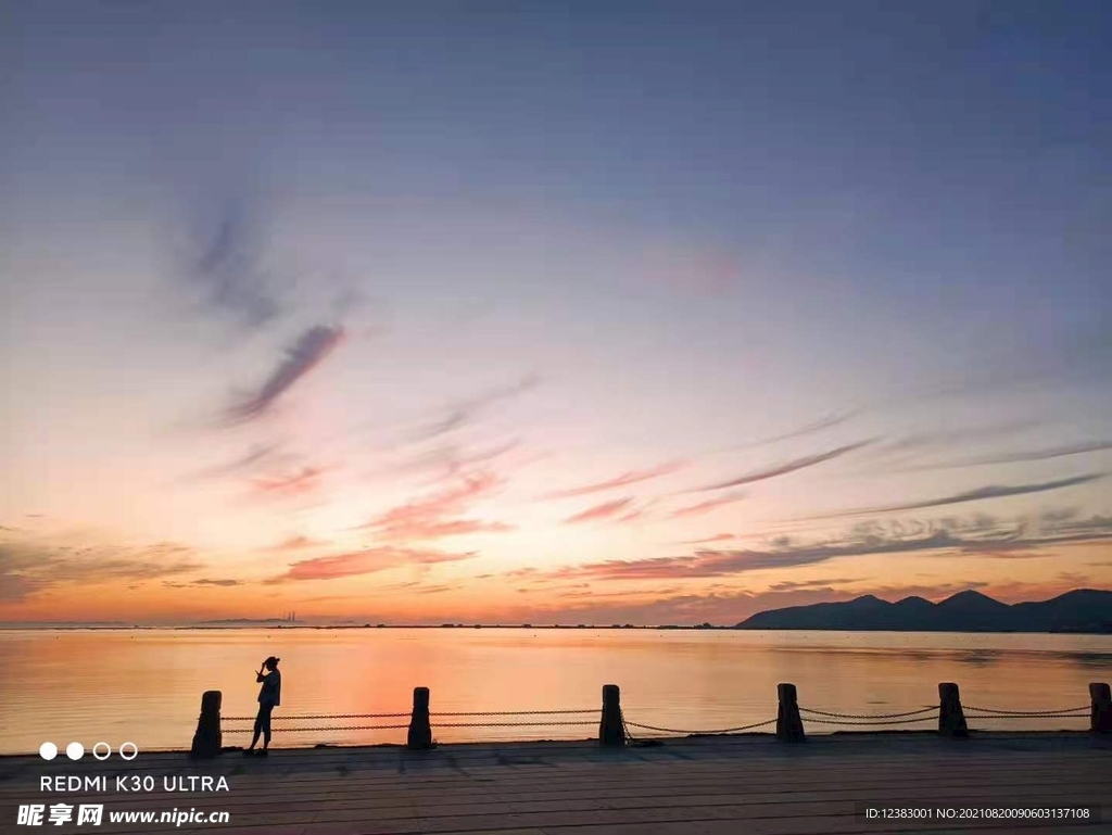 海岸夕阳